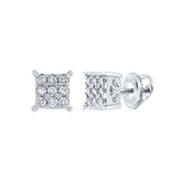 1/6CT-DIA NK FASHION SQUARE EARRING